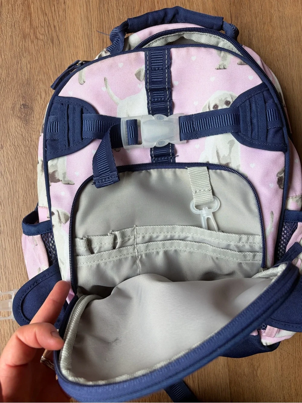 Pottery Barn Kids Pink Puppy Dog Backpack Small Preschool Toddler Book Bag